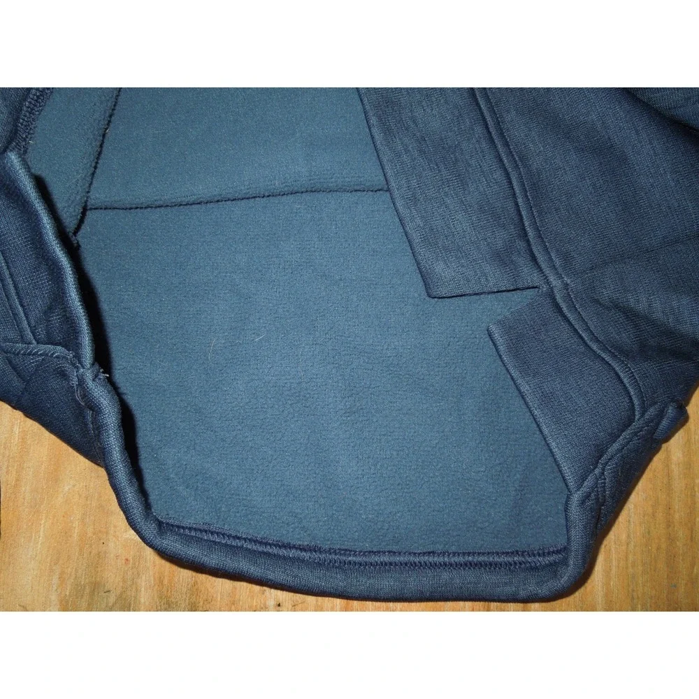 Urban Frontier Mens Quarter Zip Pullover Blue Fleece Kangaroo Pocket Size M - Picture 6 of 6